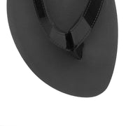 Patent black leather sandal