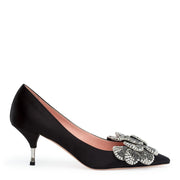 Black 60 crystal embellished pumps