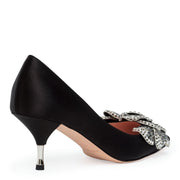 Black 60 crystal embellished pumps