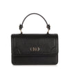 Seila black grainy leather tote