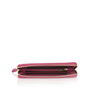 Plum leather Gancio wallet