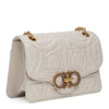 Gancino quilting light beige leather matelasse bag