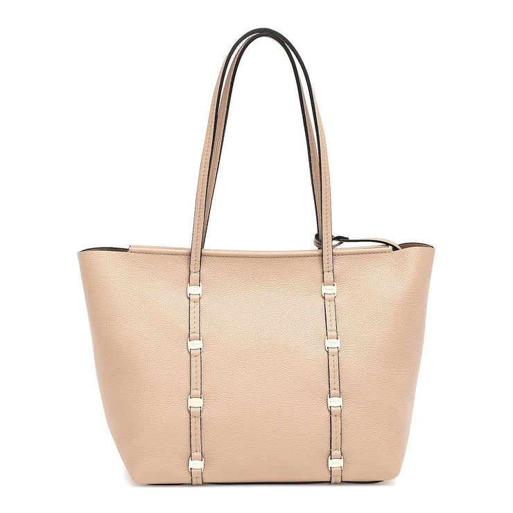 Emosion almond beige leather tote