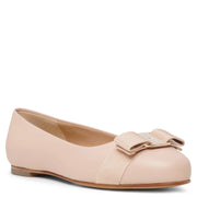 Varina nude leather ballerinas