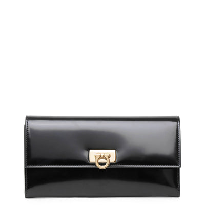 Wanda black continental wallet clutch
