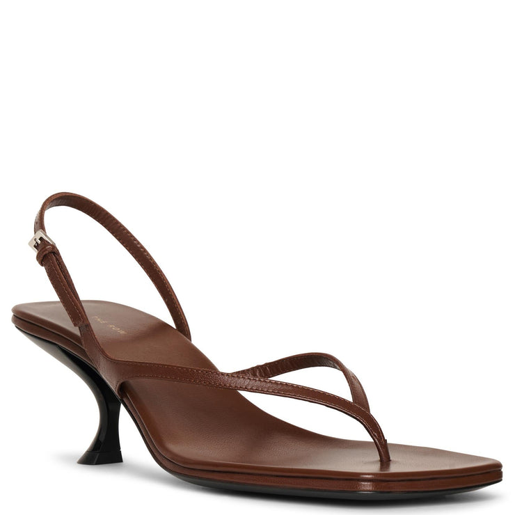 Constance walnut leather sandals