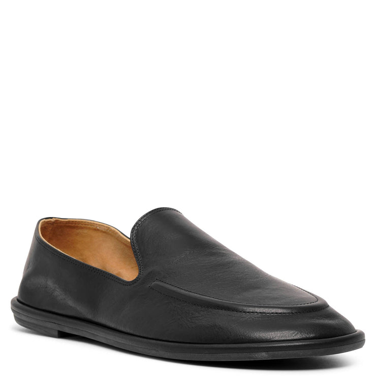 Canal black leather loafers