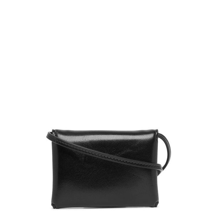 Mini Envelope black leather shoulder bag