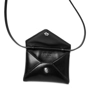 Mini Envelope black leather shoulder bag