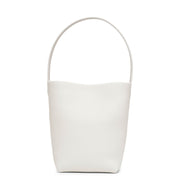 Small N/S park white leather tote bag